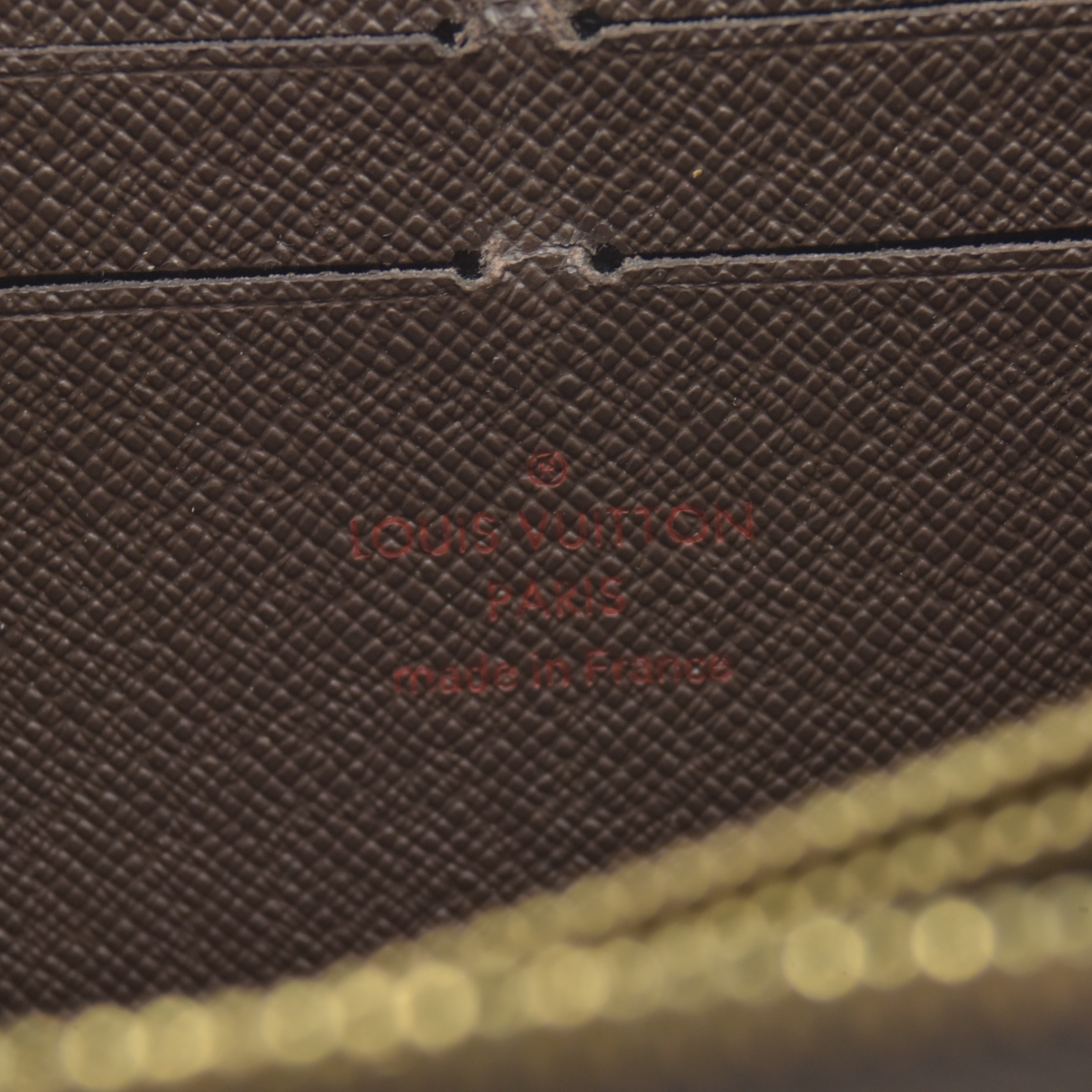 $915 2014 Louis Vuitton Damier Ebene Zippy Wallet MI4144