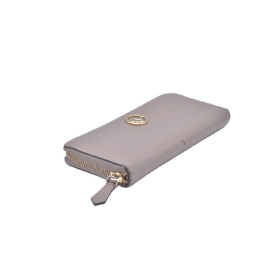 $760 Fendi Vitello Cruis Lucido Fendi Zip Around Wallet Tortora CONSIGNMENT