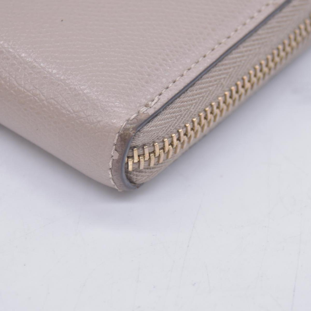 $760 Fendi Vitello Cruis Lucido Fendi Zip Around Wallet Tortora CONSIGNMENT