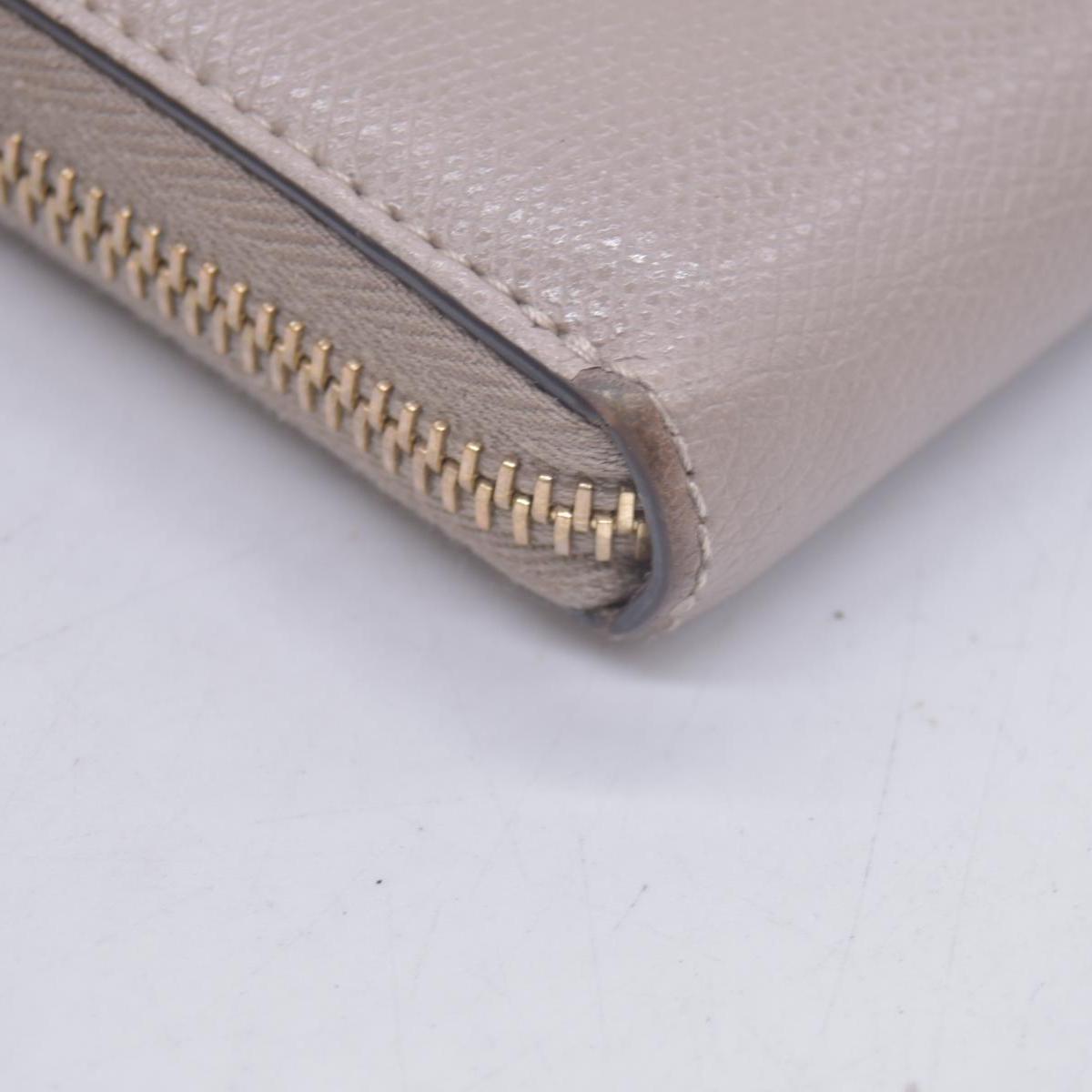 $760 Fendi Vitello Cruis Lucido Fendi Zip Around Wallet Tortora CONSIGNMENT