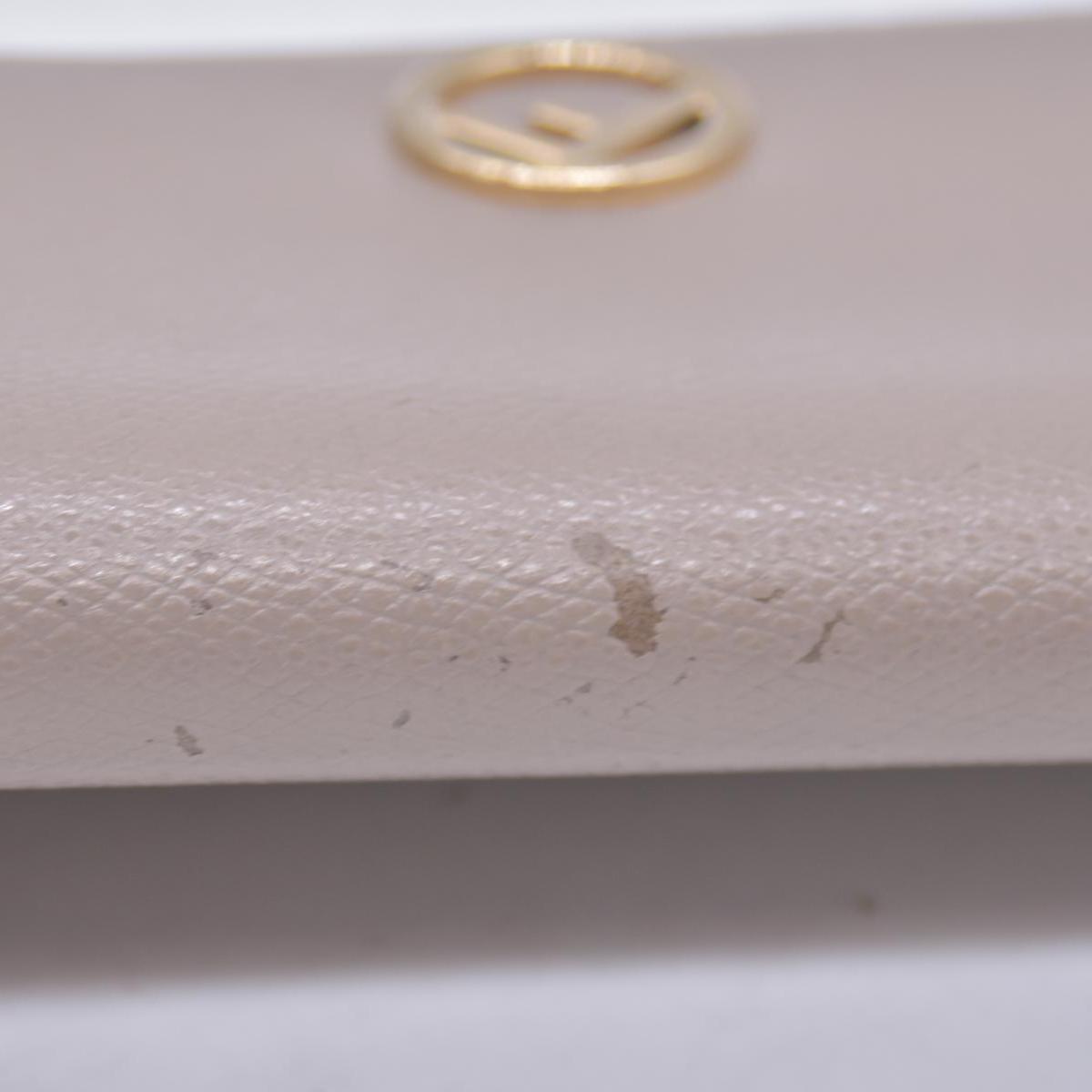$760 Fendi Vitello Cruis Lucido Fendi Zip Around Wallet Tortora CONSIGNMENT