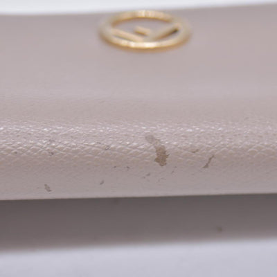 $760 Fendi Vitello Cruis Lucido Fendi Zip Around Wallet Tortora CONSIGNMENT