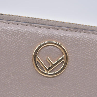$760 Fendi Vitello Cruis Lucido Fendi Zip Around Wallet Tortora CONSIGNMENT