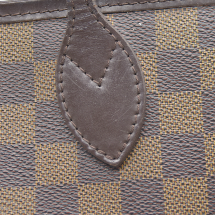 $2170 Louis Vuitton Damier Ebene Neverfull MM CA3140 2010