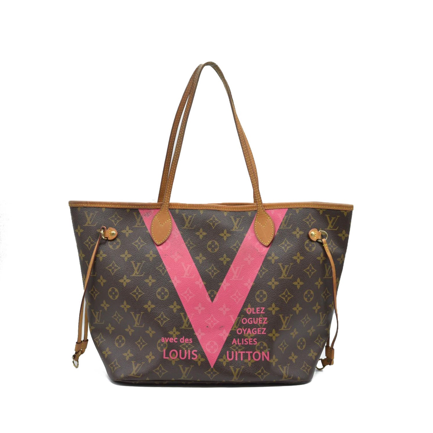 $2030 Louis Vuitton Monogram V Neverfull MM Grenade CONSIGNMENT