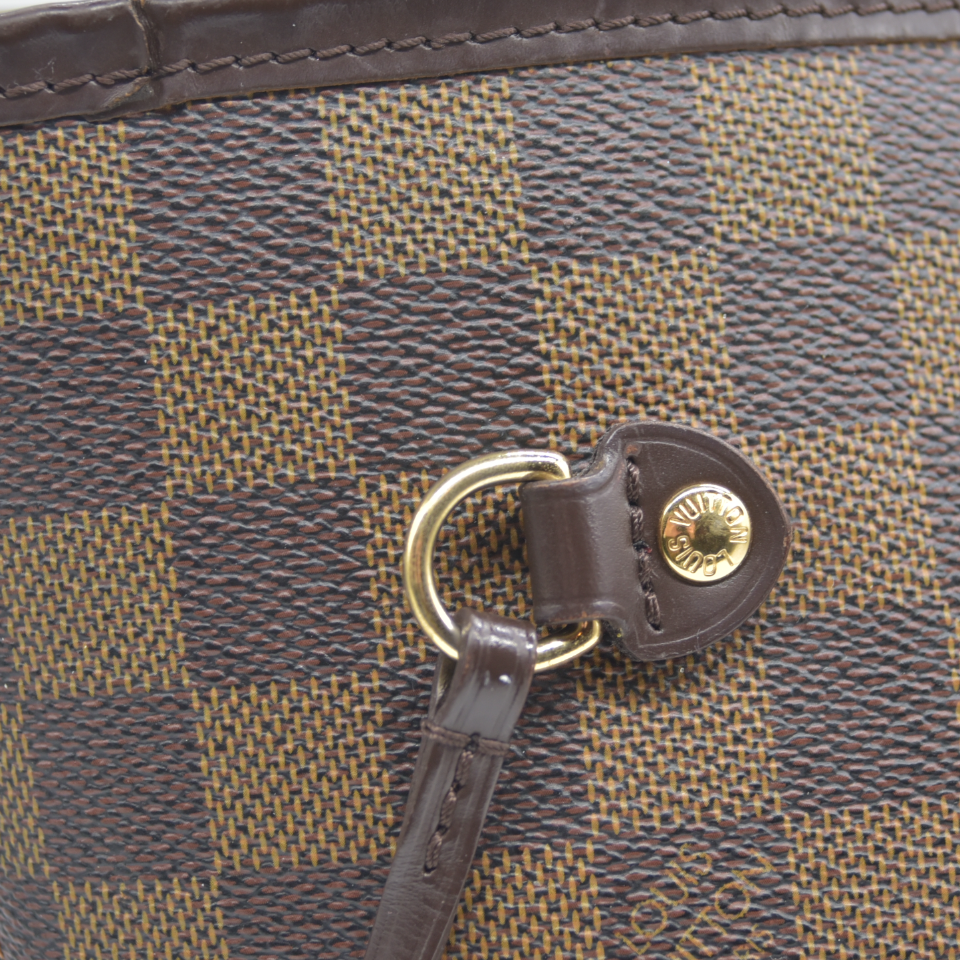 $2170 Louis Vuitton Damier Ebene Neverfull MM CA3140 2010