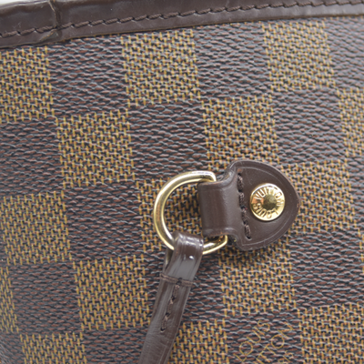 $2170 Louis Vuitton Damier Ebene Neverfull MM CA3140 2010