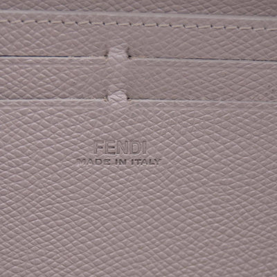$760 Fendi Vitello Cruis Lucido Fendi Zip Around Wallet Tortora CONSIGNMENT
