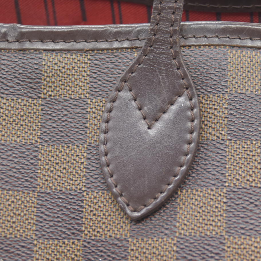 $2170 Louis Vuitton Damier Ebene Neverfull MM CA3140 2010