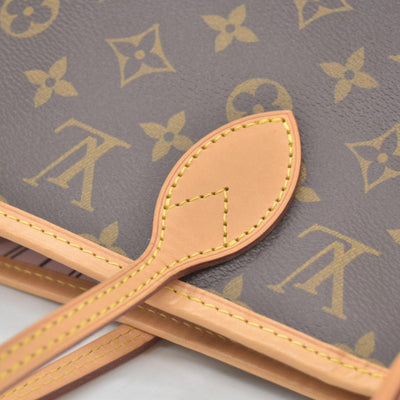 $2240 Louis Vuitton Monogram Neo Neverfull MM Rose Ballerine
