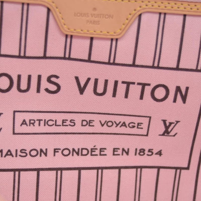 $2240 Louis Vuitton Monogram Neo Neverfull MM Rose Ballerine