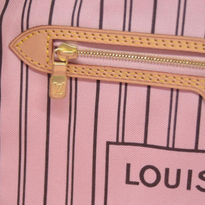 $2240 Louis Vuitton Monogram Neo Neverfull MM Rose Ballerine
