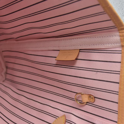$2240 Louis Vuitton Monogram Neo Neverfull MM Rose Ballerine
