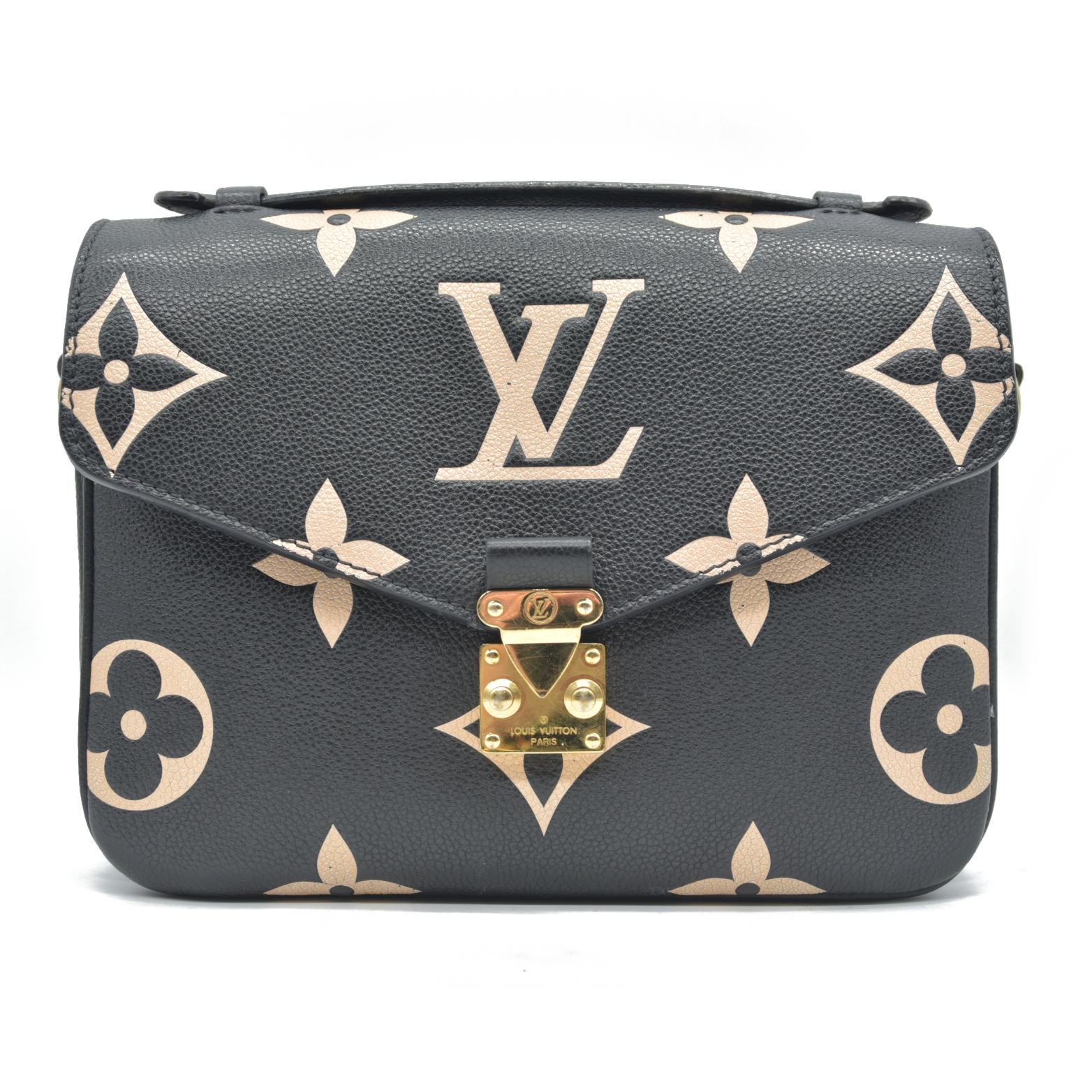 $3300 Louis Vuitton BiColor Pochette Metis Black Cream