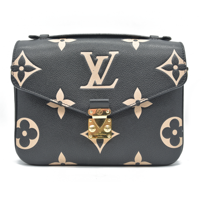 $3300 Louis Vuitton BiColor Pochette Metis Black Cream