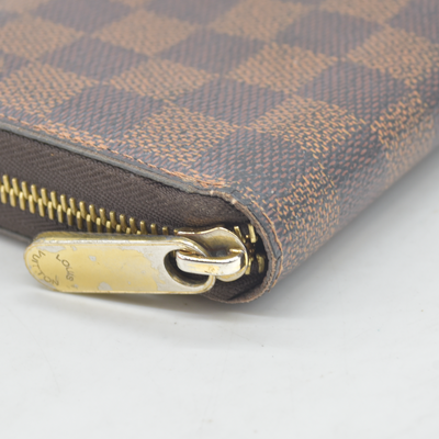 $915 2018 Louis Vuitton Damier Ebene Zippy Wallet GI0198