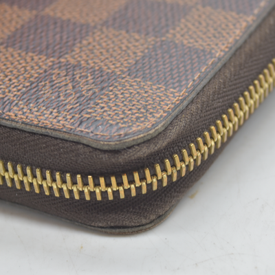 $915 2018 Louis Vuitton Damier Ebene Zippy Wallet GI0198