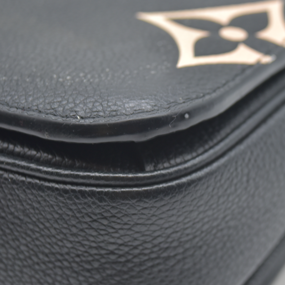 $3300 Louis Vuitton BiColor Pochette Metis Black Cream