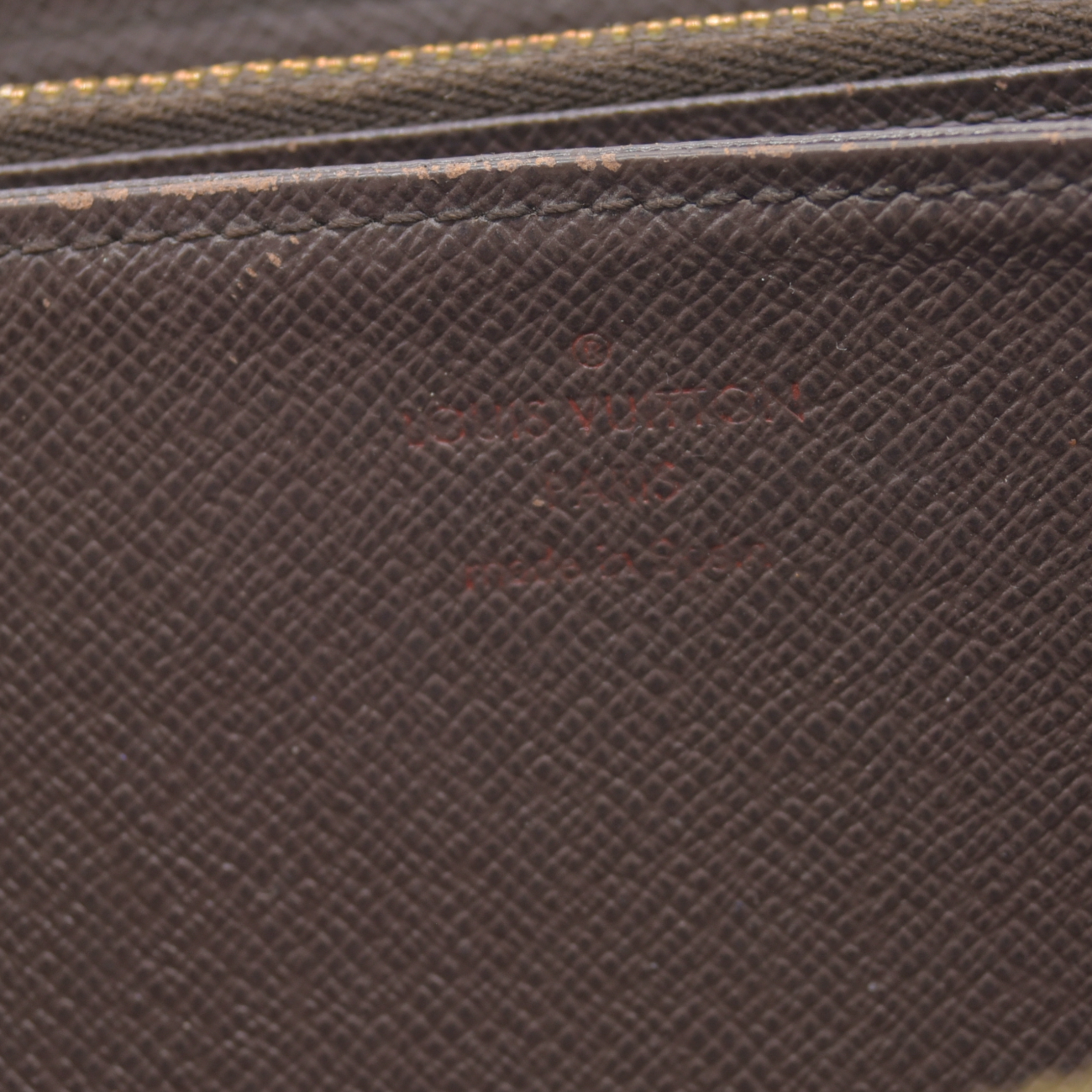 $915 2018 Louis Vuitton Damier Ebene Zippy Wallet GI0198