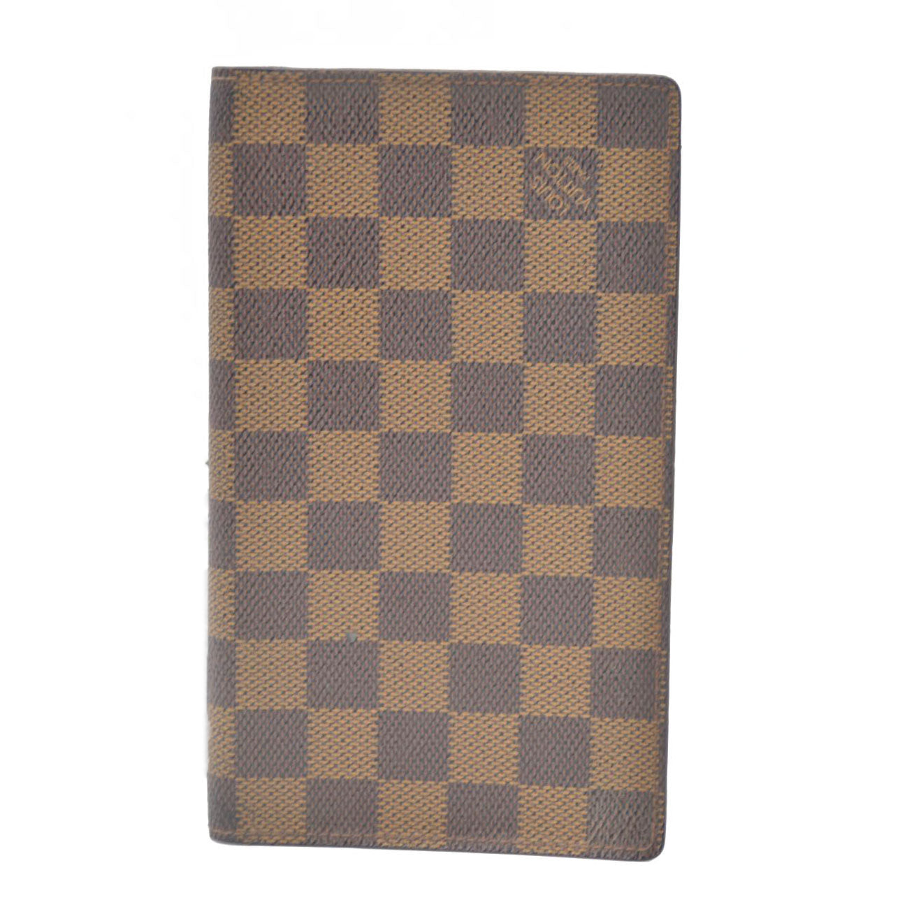 Louis Vuitton Damier Agenda De Poche Pocket Notebook Cover Brown MI1918