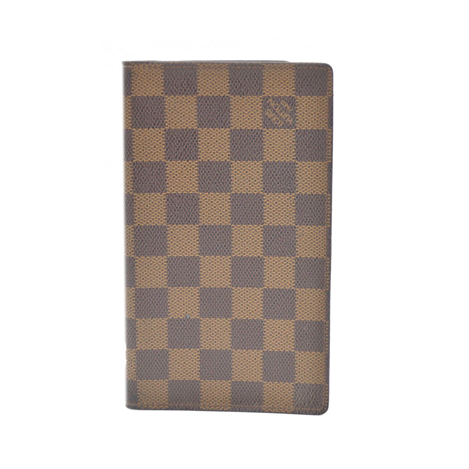 Louis Vuitton Damier Agenda De Poche Pocket Notebook Cover Brown MI1918