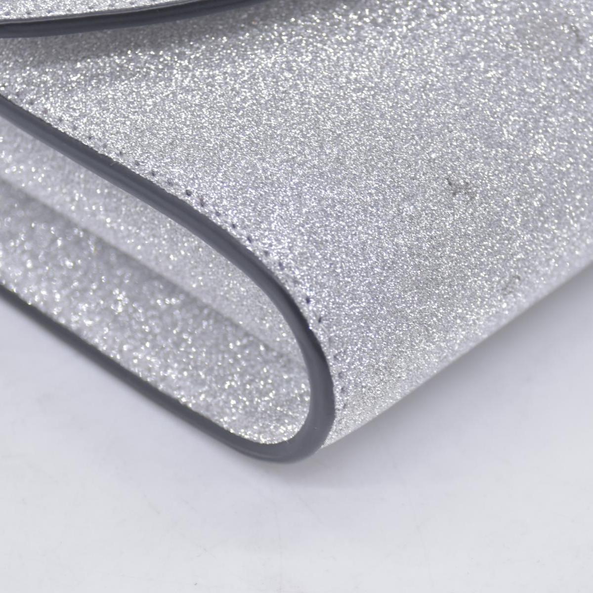 Christian Louboutin Glitter Calfskin Loubi54 Crossbody Clutch Silver 10021112
