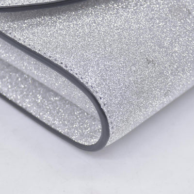 Christian Louboutin Glitter Calfskin Loubi54 Crossbody Clutch Silver 10021112