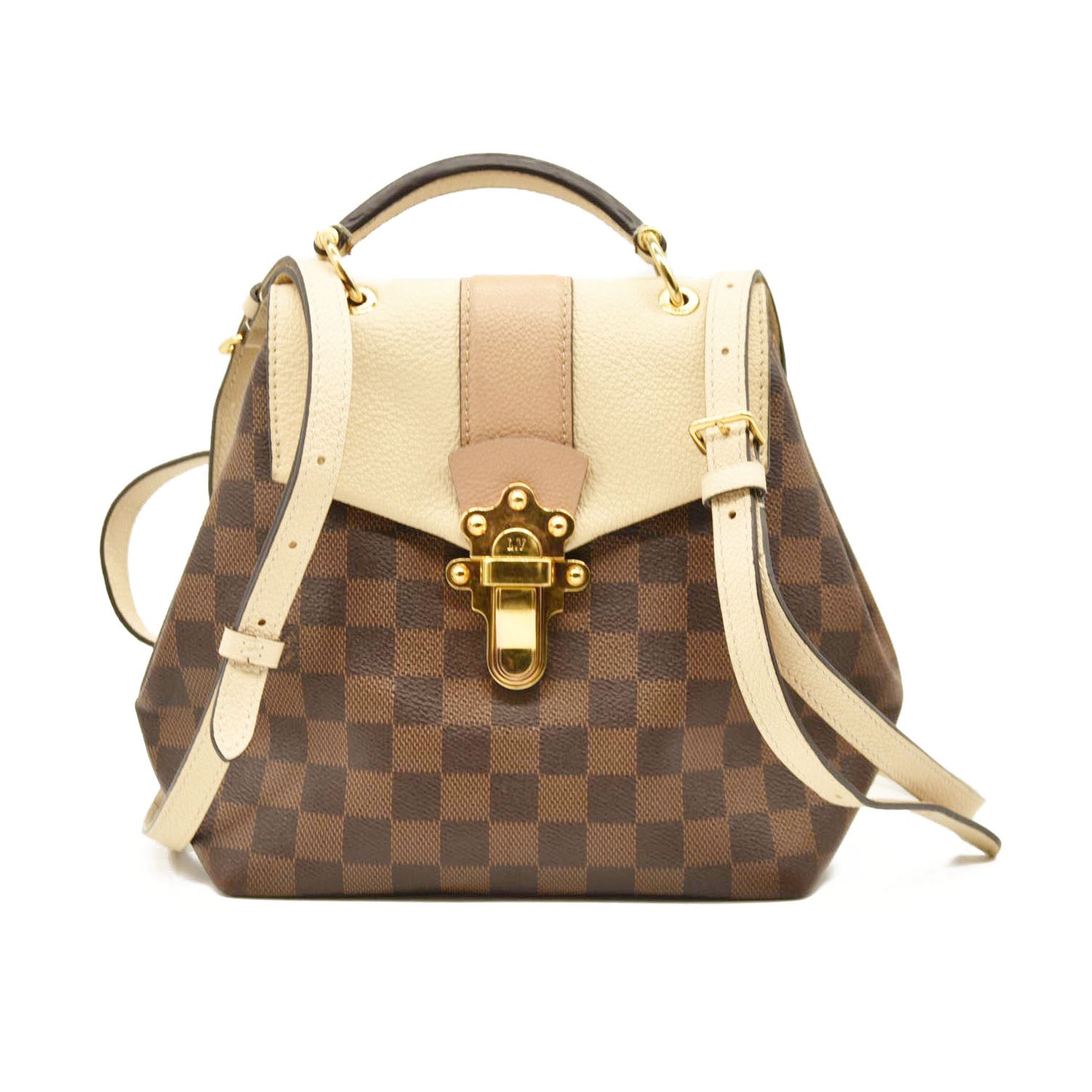 clapton backpack louis vuitton Louis Vuitton Damier Ebene Clapton Backpack Creme