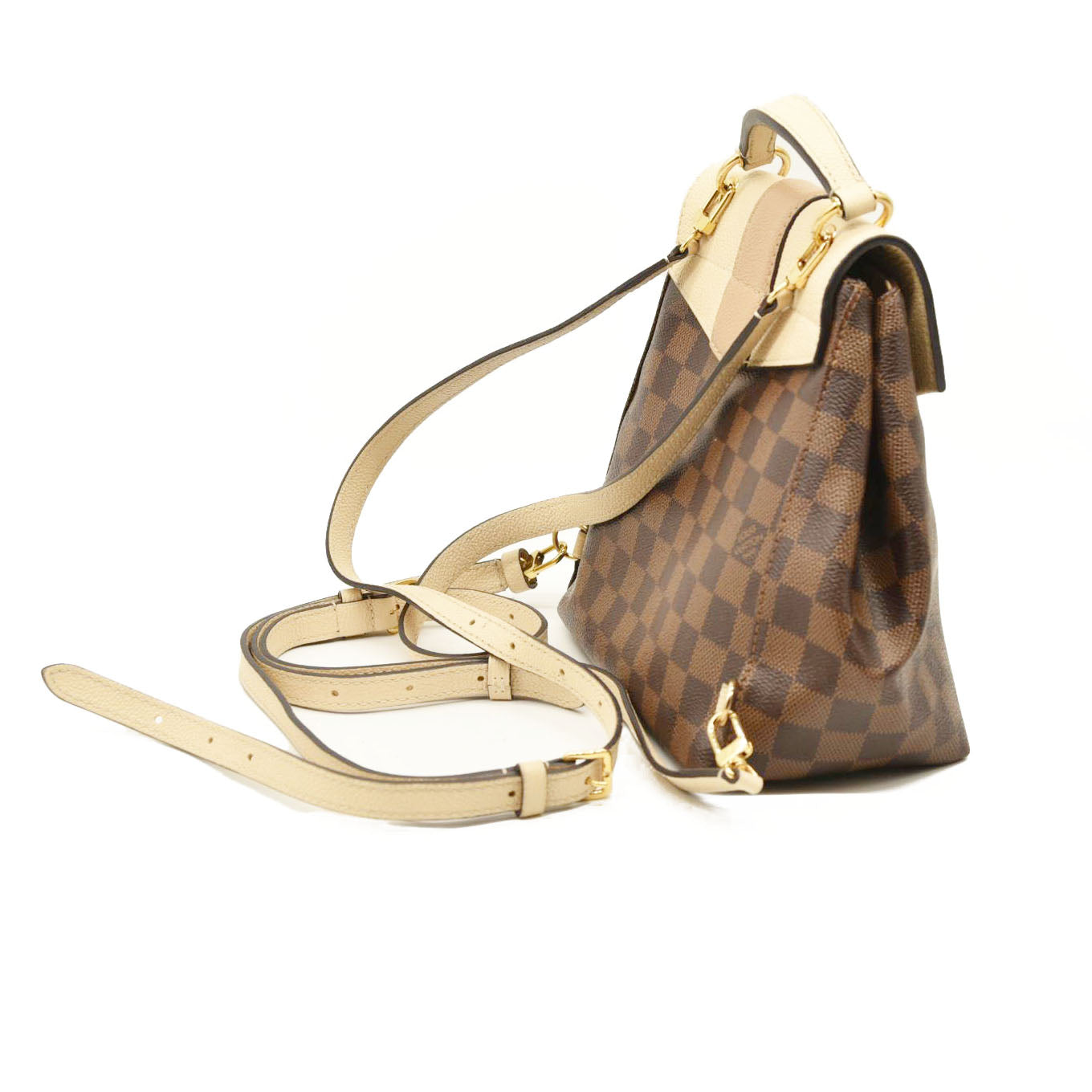 Louis Vuitton  Damier Ebene Clapton Backpack Creme