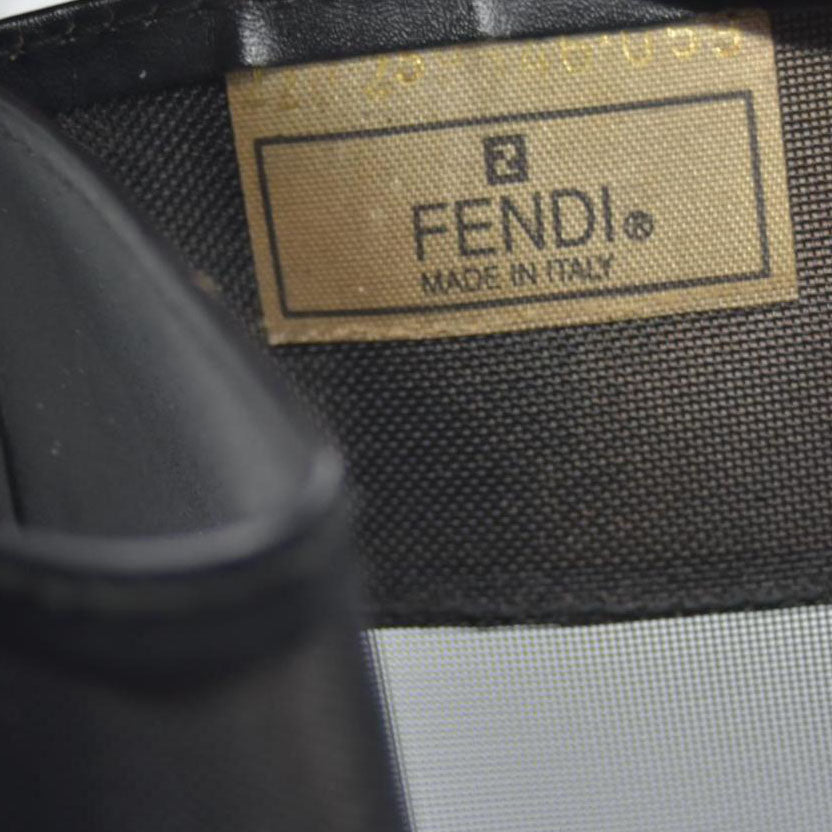 $1650 FENDI Zucca FF Tote Mesh Black Tote