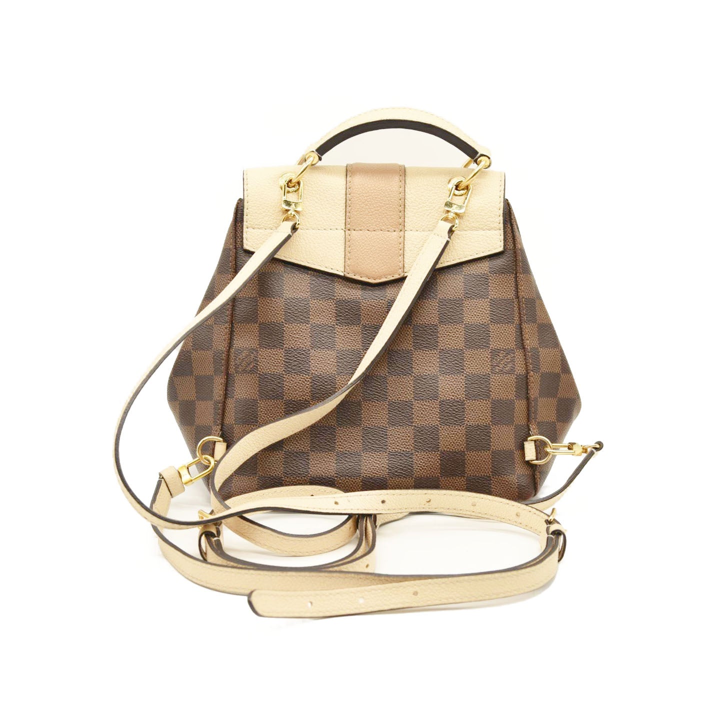Louis Vuitton  Damier Ebene Clapton Backpack Creme