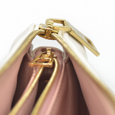 $5100 Louis Vuitton Lambskin Embossed Monogram Coussin PM Natural Creme 2023