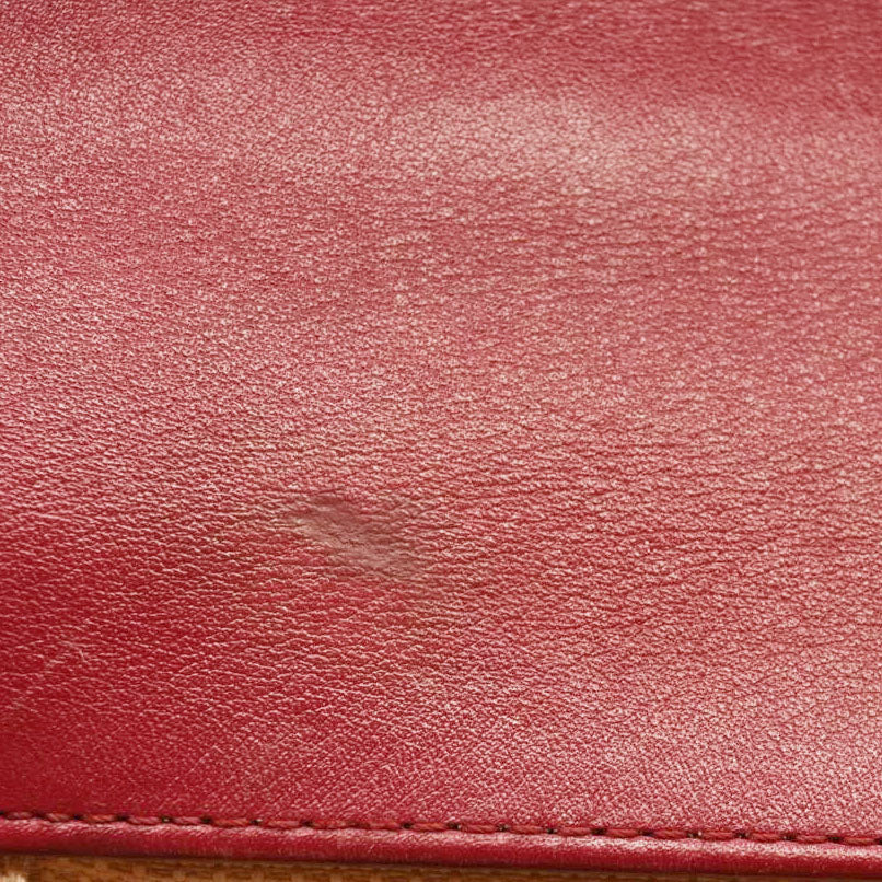 CHANEL  Calfskin Chevron Stitched Small Coco Flap Bag Red