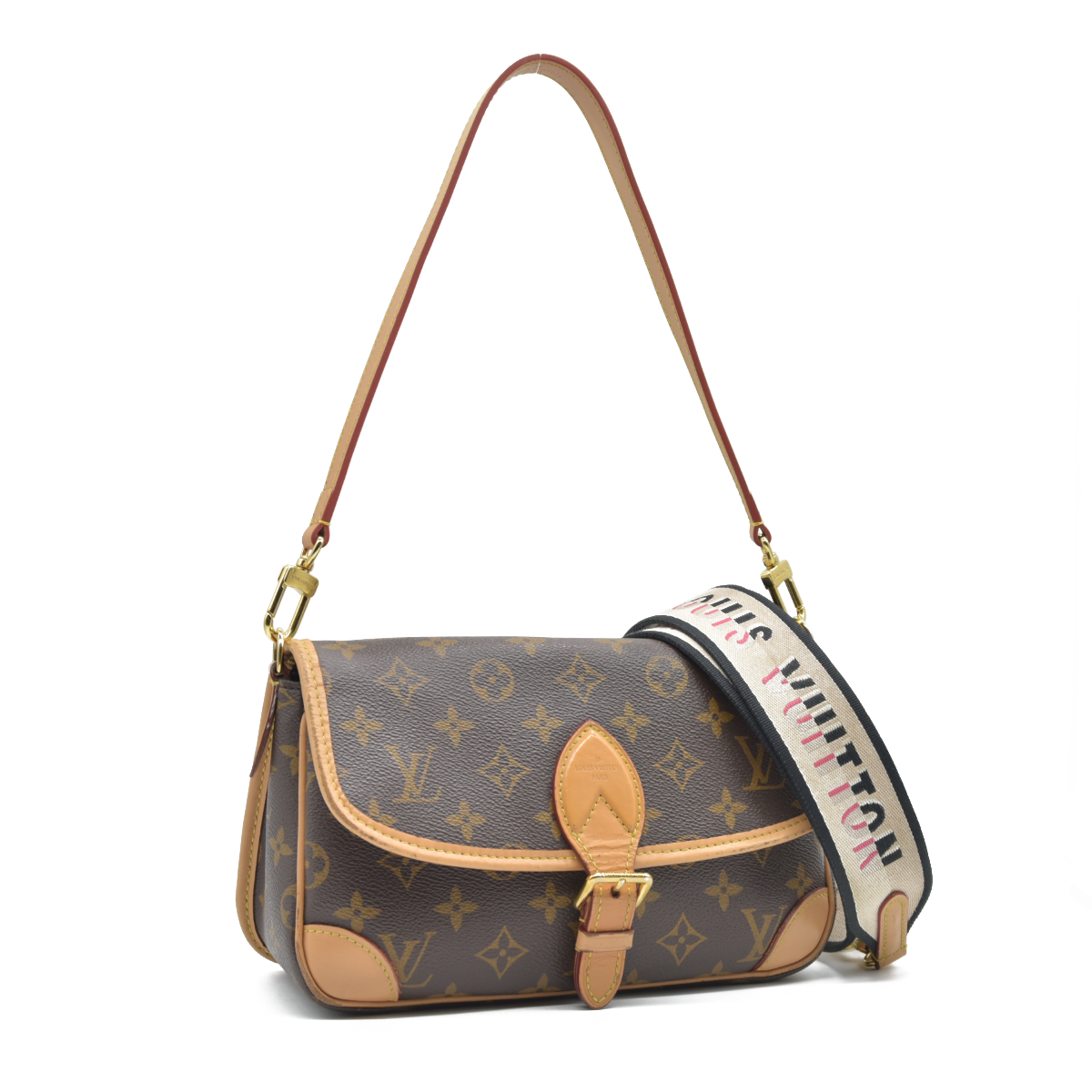 $2620 LOUIS VUITTON  Monogram Diane Black RFID Crossbody