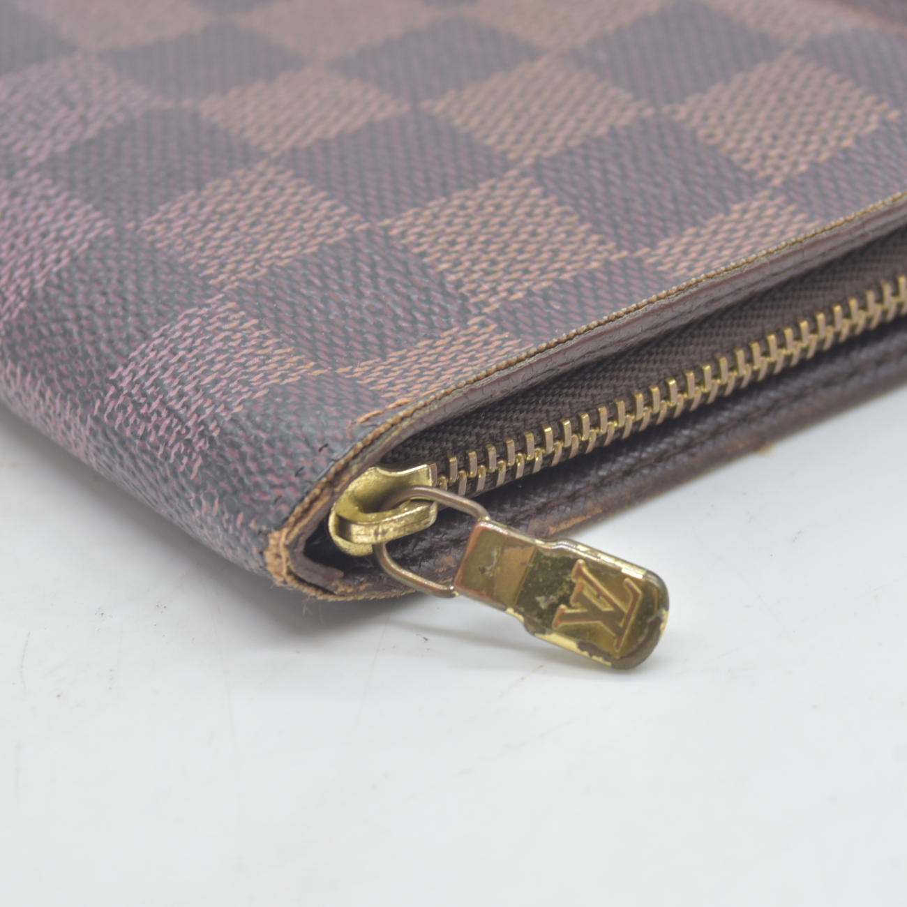 Louis Vuitton Damier Porte Monnaie Zippy Long Wallet Brown CA0040