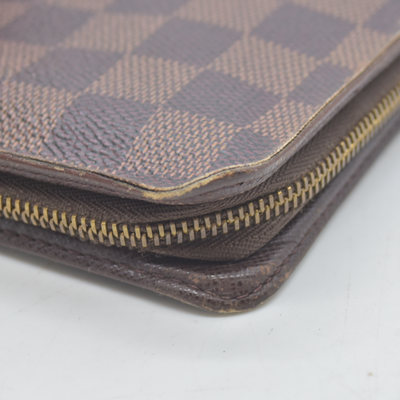 Louis Vuitton Damier Porte Monnaie Zippy Long Wallet Brown CA0040