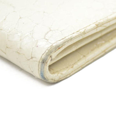 MIU MIU Logo Embossed Leather Zippy Long Wallet White