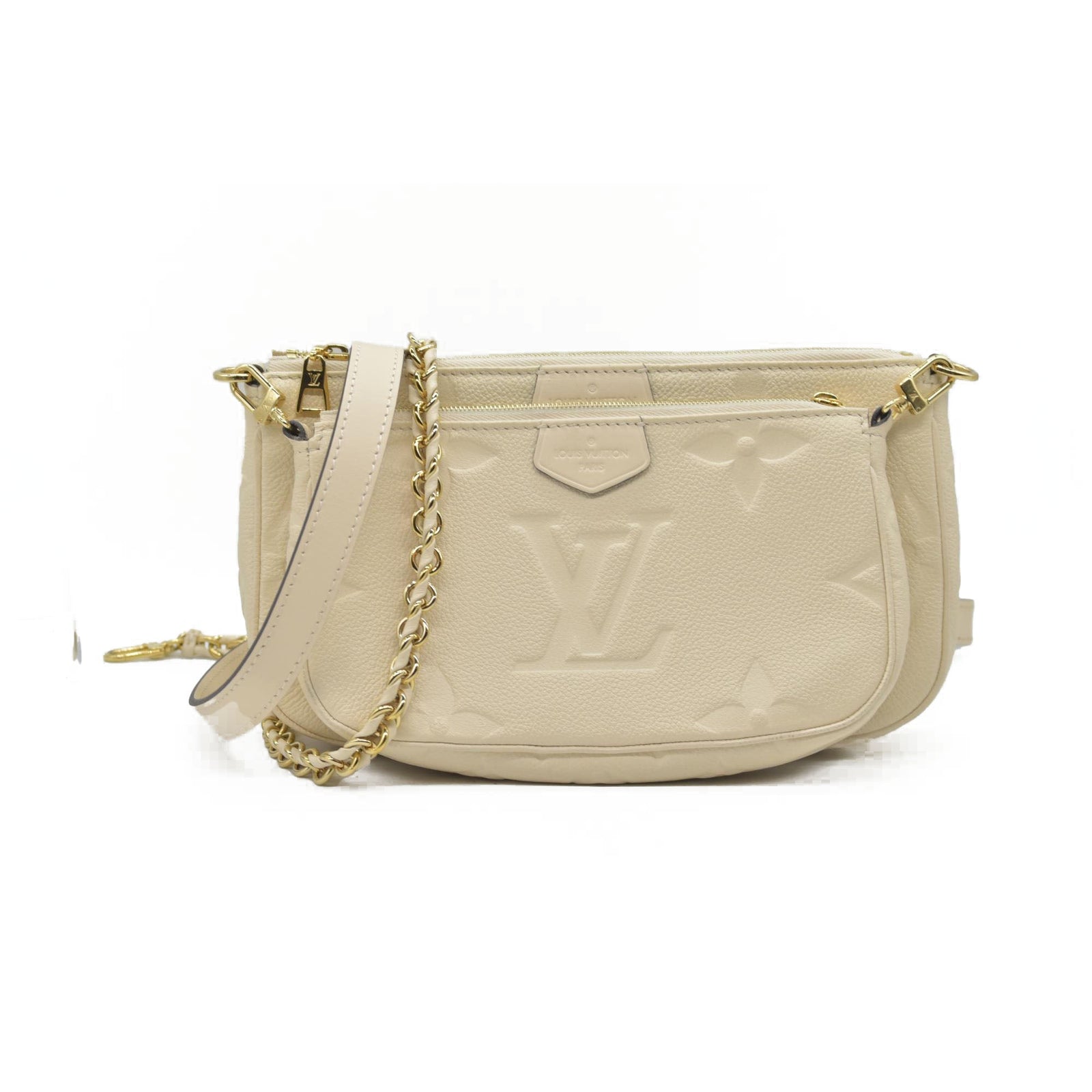 $3100 Louis Vuitton Monogram Giant Multi Pochette Accessoires Empreinte Cream