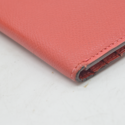 $4100 Hermes Epsom Bearn Gusset Wallet Rouge