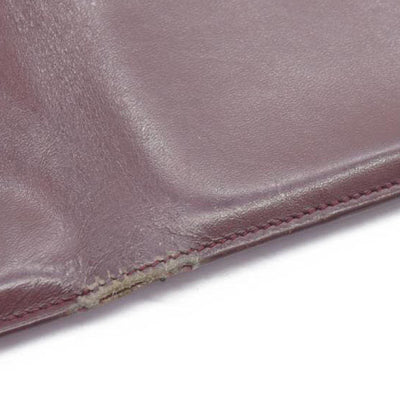 $580 Must de Cartier Leather Bifold Wallet Bordeaux