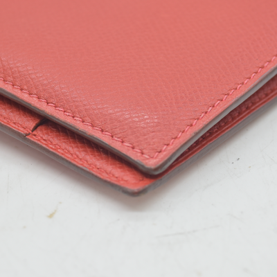 $4100 Hermes Epsom Bearn Gusset Wallet Rouge