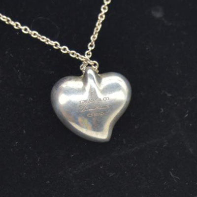 $600 Tiffany & Co. Elsa Peretti Full Heart Pendant in Sterling Silver, 9 mm CONSIGNMENT