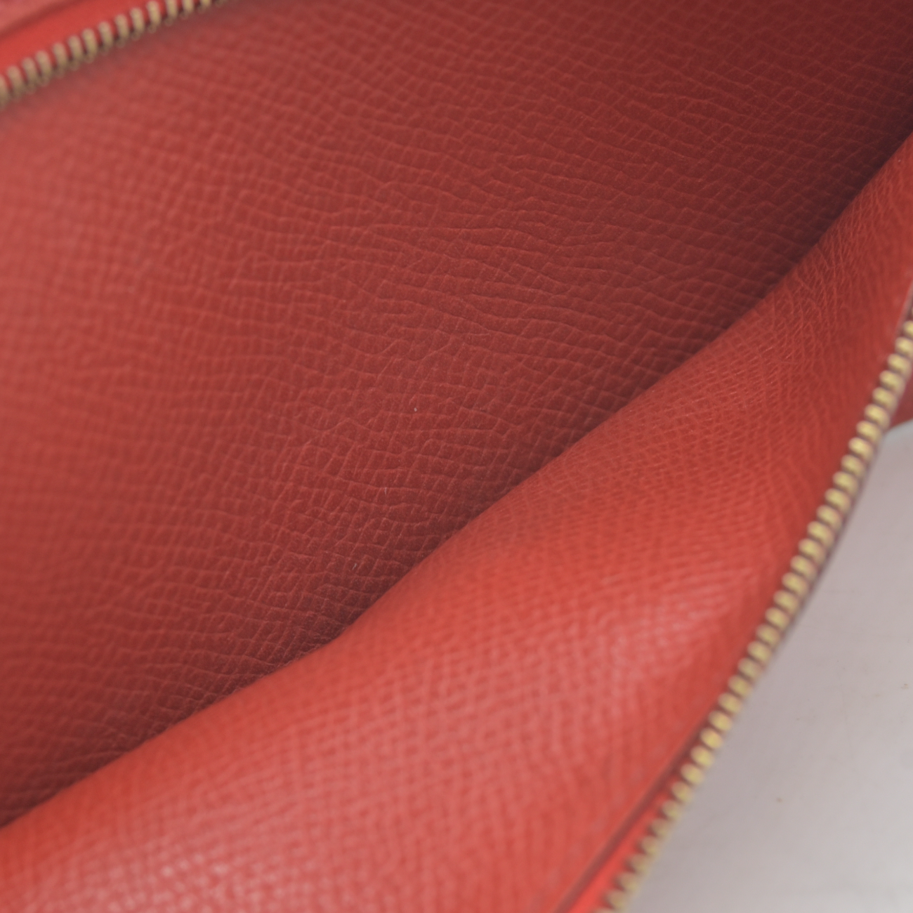$4100 Hermes Epsom Bearn Gusset Wallet Rouge