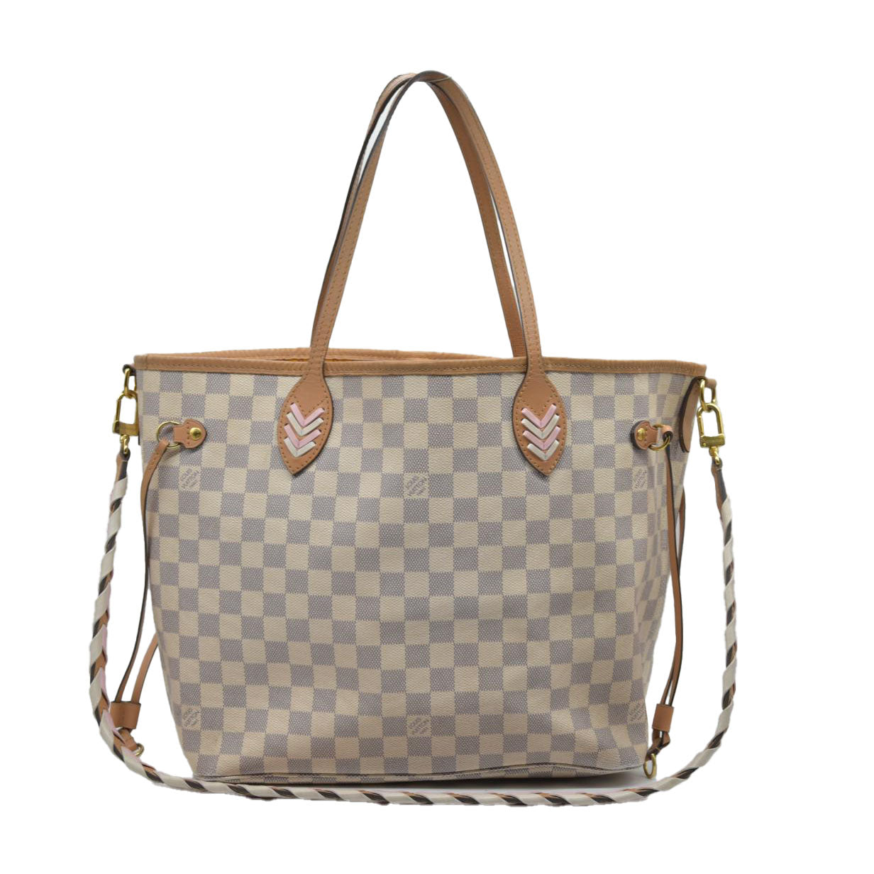 $2030 Louis Vuitton Damier Azur Braided Neverfull MM