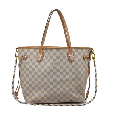 $2030 Louis Vuitton Damier Azur Braided Neverfull MM
