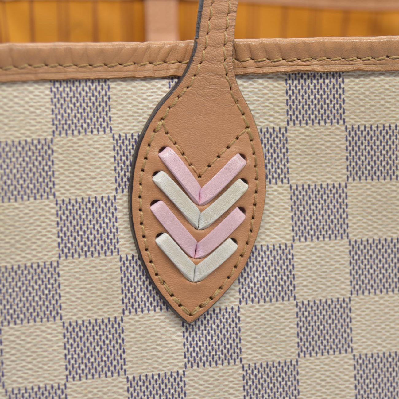 $2030 Louis Vuitton Damier Azur Braided Neverfull MM