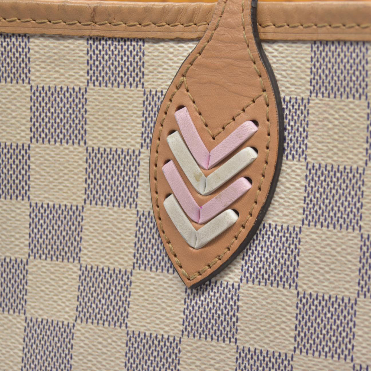 $2030 Louis Vuitton Damier Azur Braided Neverfull MM