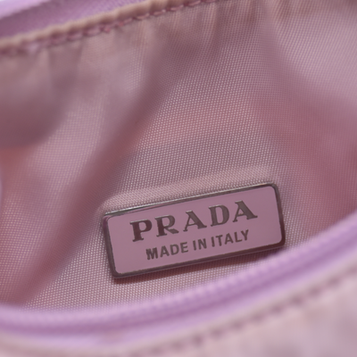 $1320 PRADA Tessuto Nylon Hobo Mini Pink Lilac 10021101