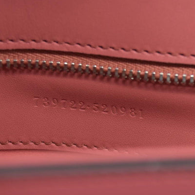 $2980 Gucci Senna Calfskin Petite GG Top Handle Shoulder Bag Pink
