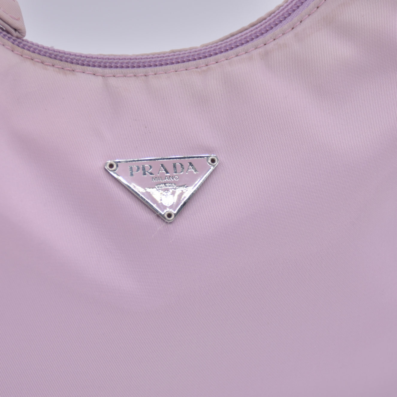 $1320 PRADA Tessuto Nylon Hobo Mini Pink Lilac 10021101